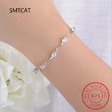 Moissanite Bracelet 925 Silver Chain Lab Diamond Bracelet