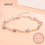 Moissanite Bracelet 925 Silver Chain Lab Diamond Bracelet