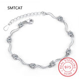 Moissanite Bracelet 925 Silver Chain Lab Diamond Bracelet
