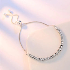 Moissanite Bracelet 925 Silver Chain Lab Diamond Women