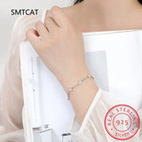 Moissanite Bracelet 925 Silver Flower Chain for Women