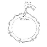 Moissanite Bracelet 925 Silver Flower Chain for Women