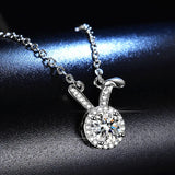 Sweet Rabbit Necklace Moissanite Birthday Jewelry