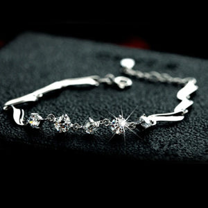 Moissanite Diamond Bracelet Platinum Plating