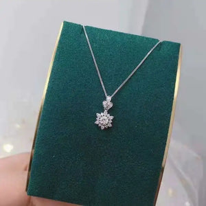 Moissanite Diamond Necklace 925 Silver Choker Statement Pendant