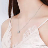 Moissanite Square Cube Pendant Necklace 925 Sterling Silver Chain