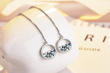 Moissanite Drop Earrings Silver Bridal Wedding Jewelry
