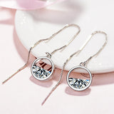 Moissanite Drop Earrings Silver Bridal Wedding Jewelry
