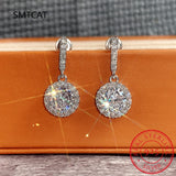 Moissanite Drop Earrings 925 Silver Women Bridal Wedding Earing