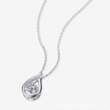 Moissanite Drop Pendant Clavicle Chain Necklace Women Bridal Wedding Accessorie