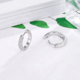 Moissanite Ear Buckle Silver Earrings