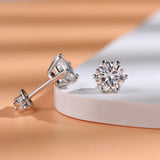 Moissanite Earrings 925 Sterling Silver Stud 0.6-2ct D VVS1 Fine Jewelry