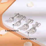 Moissanite Earrings 925 Sterling Silver Stud 0.6-2ct D VVS1 Fine Jewelry
