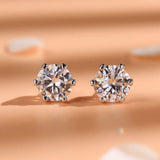 Moissanite Earrings 925 Sterling Silver Stud 0.6-2ct D VVS1 Fine Jewelry