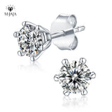 Moissanite Earrings 925 Sterling Silver Stud 0.6-2ct D VVS1 Fine Jewelry