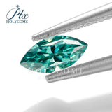 Certified Natural Green Marquise Moissanite VVS1