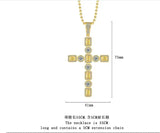 Moissanite Cross Pendant Necklace 925 Sterling Silver Citrine Diamond Jewelry