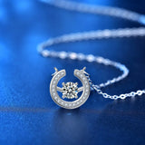 Moissanite Necklace 925 Silver Ring Pendant Gift