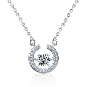 Moissanite Necklace 925 Silver Ring Pendant Gift