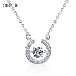 Moissanite Necklace 925 Silver Ring Pendant Gift