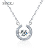 Moissanite Necklace 925 Silver Ring Pendant Gift