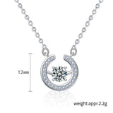 Moissanite Necklace 925 Silver Ring Pendant Gift