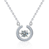 Moissanite Necklace 925 Silver Ring Pendant Gift