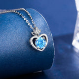 Moissanite Necklace Heart Shape 925 Sterling Silver Pendant Chain