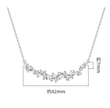 Moissanite Wedding Necklace 925 Sterling Sliver Plated 18k Colar de Prata