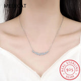 Moissanite Wedding Necklace 925 Sterling Sliver Plated 18k Colar de Prata
