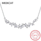 Moissanite Wedding Necklace 925 Sterling Sliver Plated 18k Colar de Prata