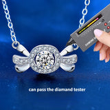 Moissanite Pendant Necklace Sterling Silver Candy Pendant Clavicle Necklace