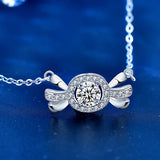 Moissanite Pendant Necklace Sterling Silver Candy Pendant Clavicle Necklace