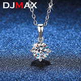 0.5ct/1ct Moissanite Pendant Necklace Sterling Silver Lab Diamond Necklace