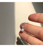 Moissanite Pendant Necklace D VVS1 Lab Grown Diamond Wedding 925 Sterling Silver