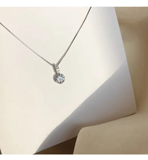 Moissanite Pendant Necklace D VVS1 Lab Grown Diamond Wedding 925 Sterling Silver