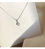 Moissanite Pendant Necklace D VVS1 Lab Grown Diamond Wedding 925 Sterling Silver