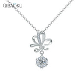 Moissanite Pendant Necklace 925 Sterling Silver Bouquet Ins Jewelry
