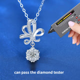 Moissanite Pendant Necklace 925 Sterling Silver Bouquet Ins Jewelry