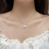 Moissanite Perfume Bottle Necklace S925 Sterling Silver Pendant Necklace
