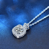 Moissanite Perfume Bottle Necklace S925 Sterling Silver Pendant Necklace