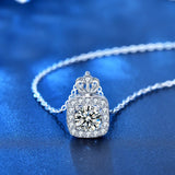 Moissanite Perfume Bottle Necklace S925 Sterling Silver Pendant Necklace