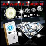 Moissanite 0.5-2.0ct Lab Diamond Test Passed Gem