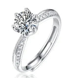 1Ct Moissanite Ring S925 Sterling Silver Women Wedding Anniversary Engagement