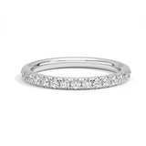 Moissanite Ring 925 Silver Eternity Band Engagement Wedding Rings