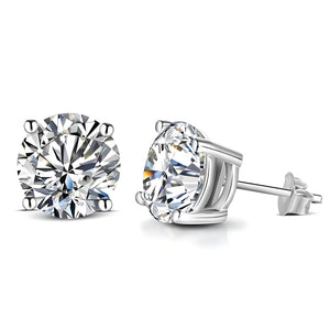 Moissanite Stud Earrings 925 Sterling Silver Brilliant Cutting