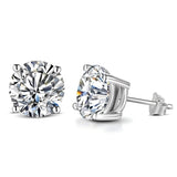 Moissanite Stud Earrings 925 Sterling Silver Brilliant Cutting