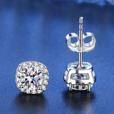 Moissanite Stud Earrings 925 Sterling Silver Brilliant Cutting