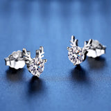 Moissanite Stud Earrings 925 Sterling Silver Brilliant Cutting