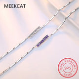 Moissanite Tennis Bracelet 925 Sterling Silver Plated Sparkling Party Jewelry